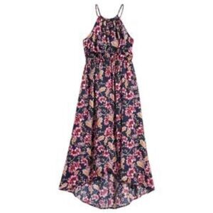 NWT Old Navy Sleeveless Halter Maxi Dress in Tropical Floral Hi-Lo Skirt